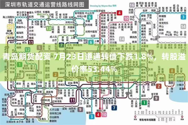 青岛期货配资 7月23日道通转债下跌1.8%，转股溢价率53.44%