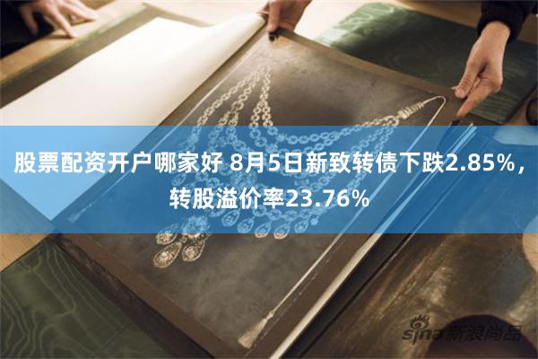 股票配资开户哪家好 8月5日新致转债下跌2.85%，转股溢价率23.76%