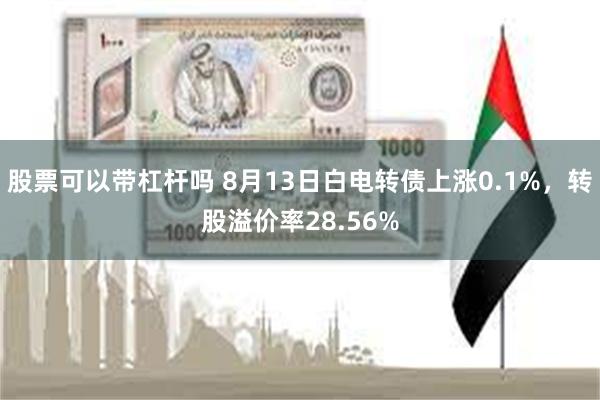 股票可以带杠杆吗 8月13日白电转债上涨0.1%，转股溢价率28.56%