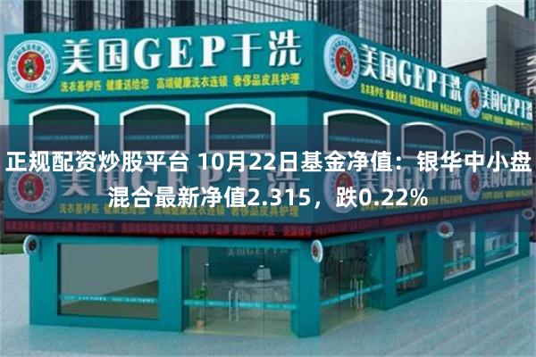 正规配资炒股平台 10月22日基金净值：银华中小盘混合最新净值2.315，跌0.22%